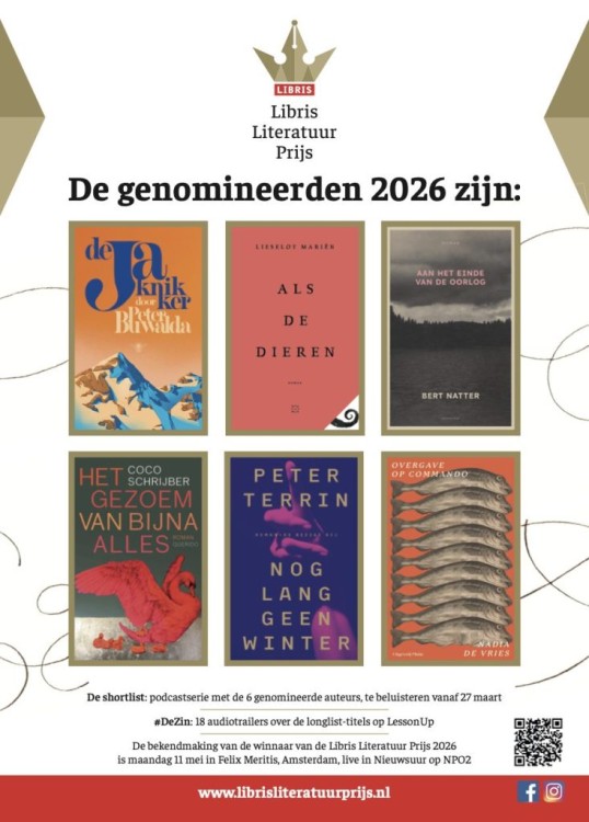 Shortlist 2026 Libris Literatuur Prijs