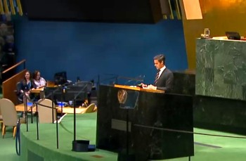Rob Jetten in New York: 'Blijf met je handen ​​van het Internationale Strafhof af!'