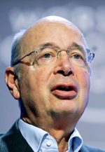 De Duitse professor Klaus Schwab van het World Economic Forum is een meester in het ophoesten van uitdagingen en problemen.